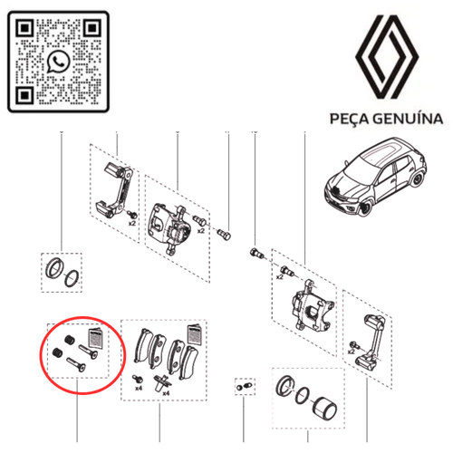 410A01648R PINO DA PINCA DE FREIO KWID 1.0 12V B4D - 2016 em diante .... RN 01648R -4-